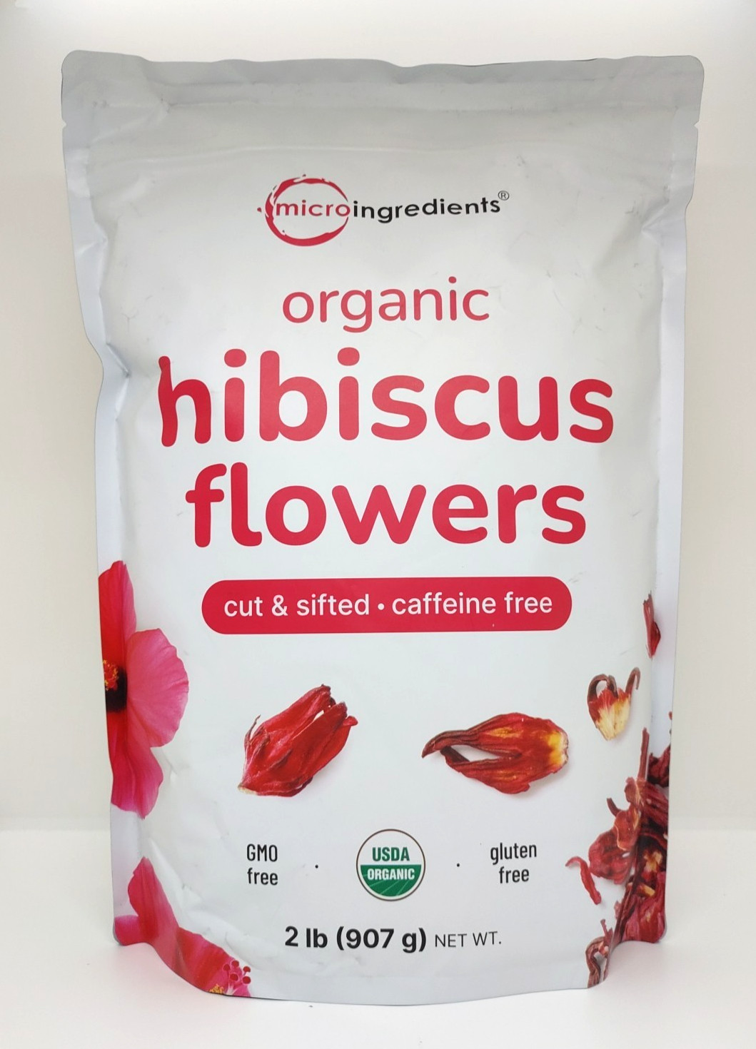 Organic Hibiscus Flowers, 2Lbs (450+Cups) | Flor De Jamaica, Loose Leaf Tea