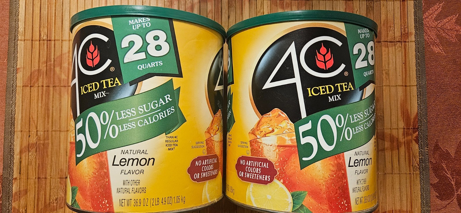 (2 pack) 4C Lemon Iced Tea Mix, 82.6oz