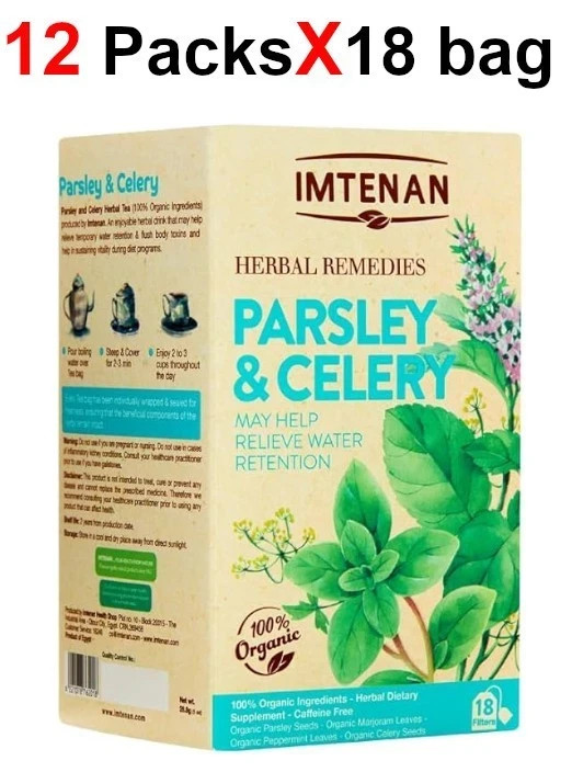 Imtenan Organic Parsley and celery herbal Tea ( 12 Packs X 18 bag )