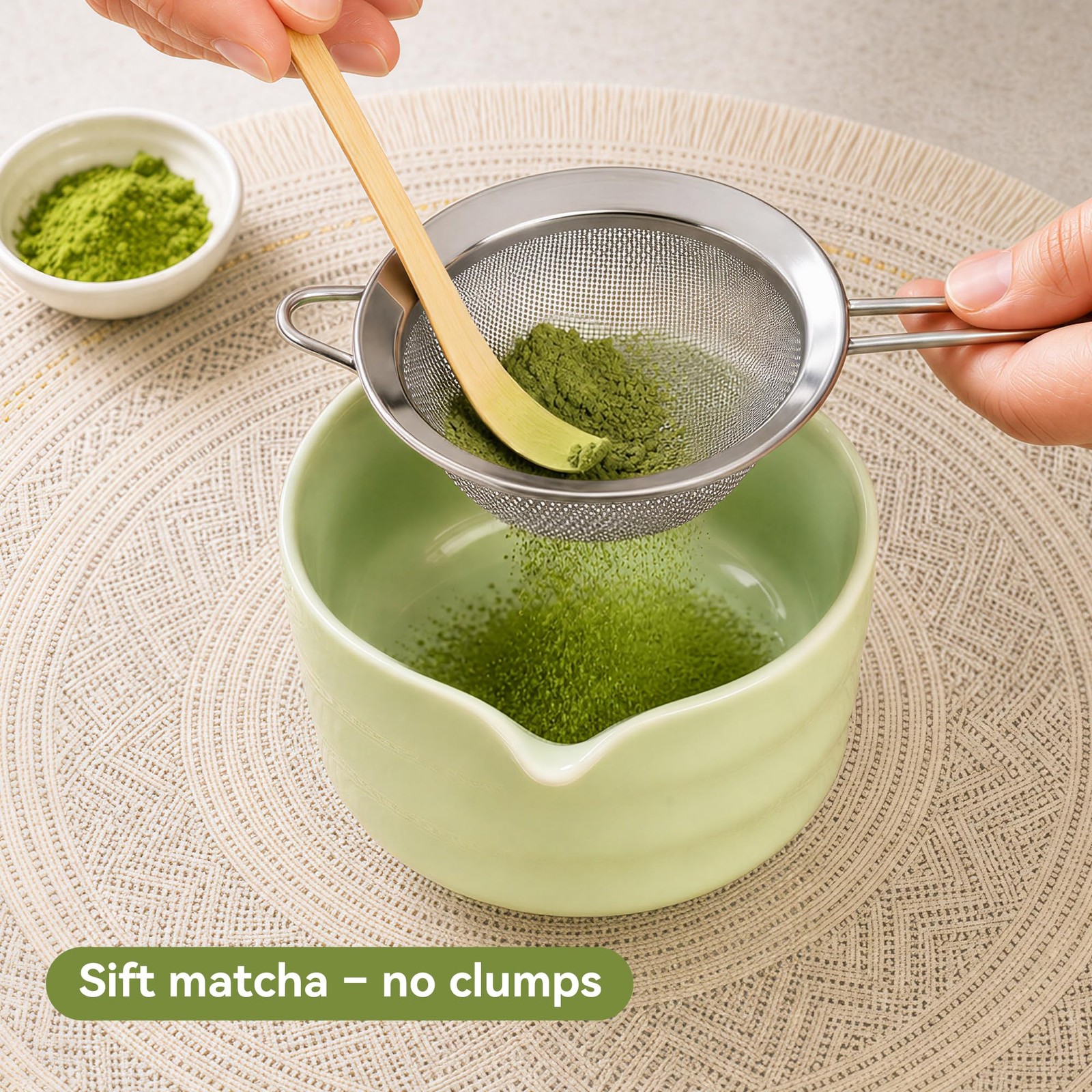 Matcha Whisk Set with Ceramic Bowl – Complete Matcha Making Kit, Bamboo Whisk…