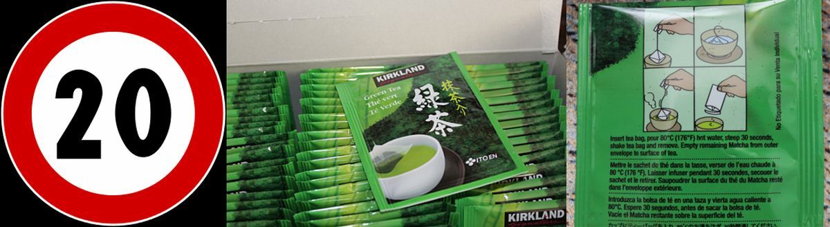 20 Tea Bags- Ito En Matcha Sencha Blend Green Tea Bags 100% Japanese Leaves