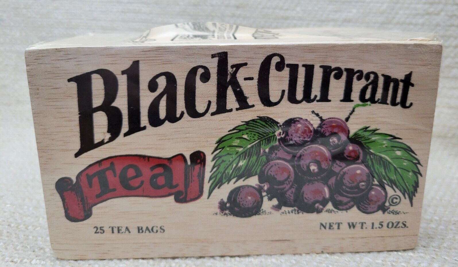 2 New Kevton Vintage Ceylon Tea Wood Boxes Apple & Black Current 240767