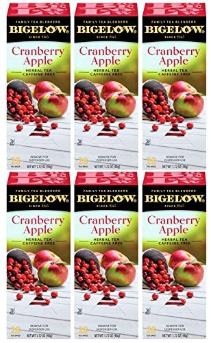Bigelow Autumn Delight Cranberry Apple Herbal Tea 28 Count Pack of 6