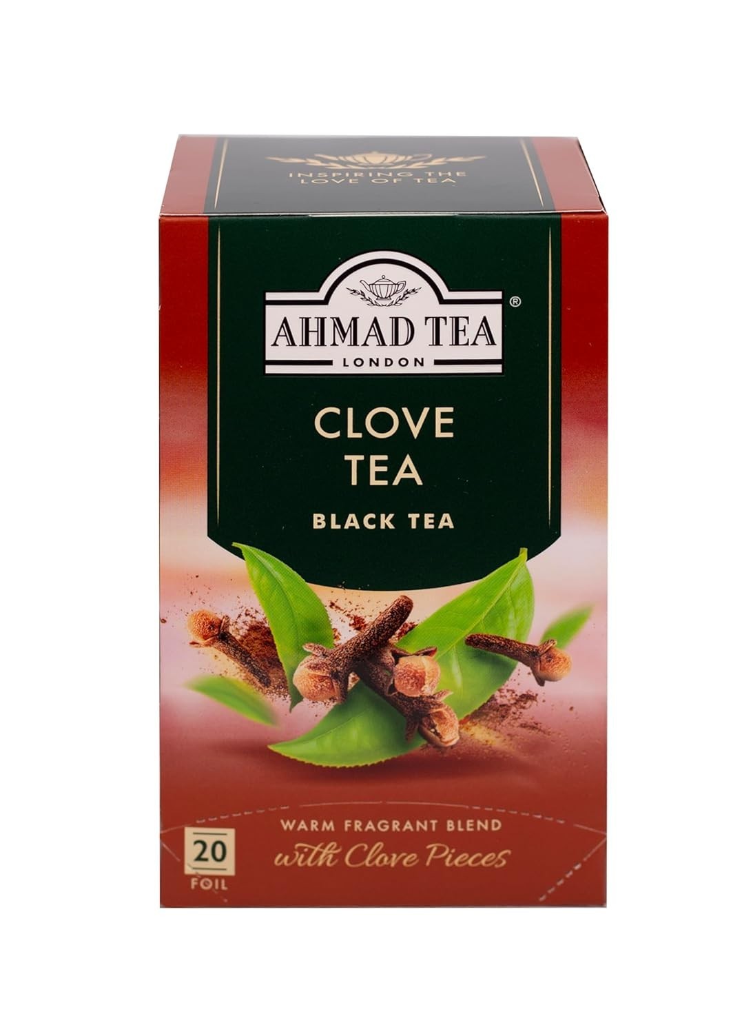 20 Natural Caffeinated Teabags – Black Tea with Clove for Heart & Immunity Boost