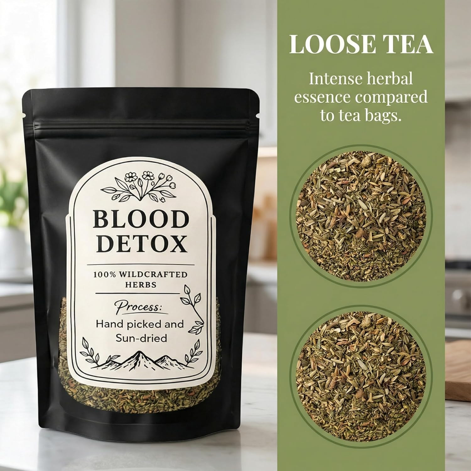 Blood Detox Tea Jamaica, with Lotus Flower Flagweed, Cinnamon, Yushu and More, A