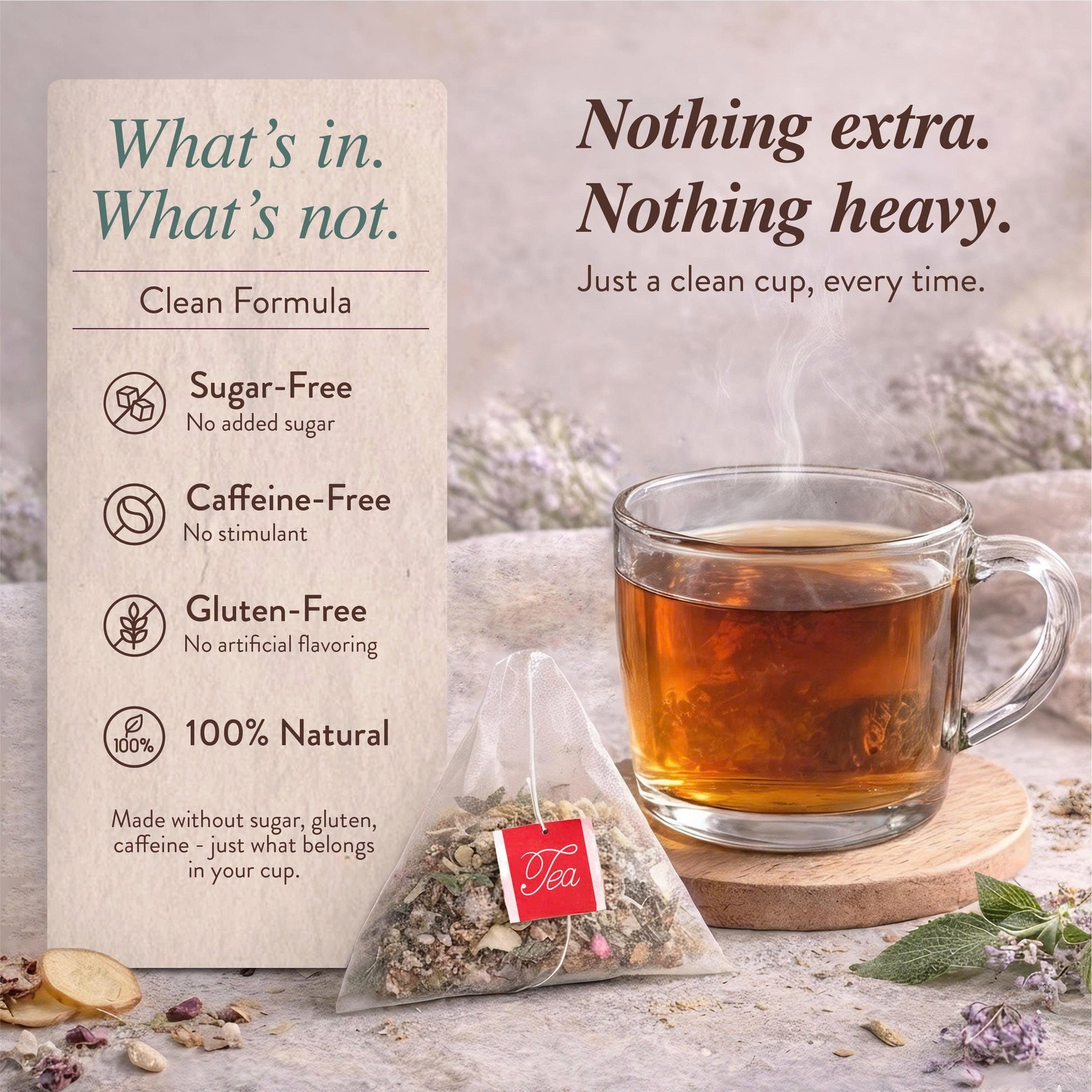 Lekeluna Digestive Tea – Ginger Peppermint Herbal Tea, Caffeine-Free Peppermi…