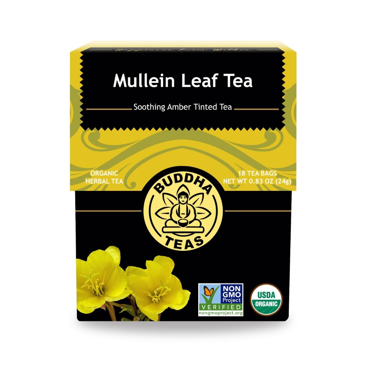 Mullein Leaf Organic Herbal Tea Single Ingredient Warm Amber Hue Mild Earthy
