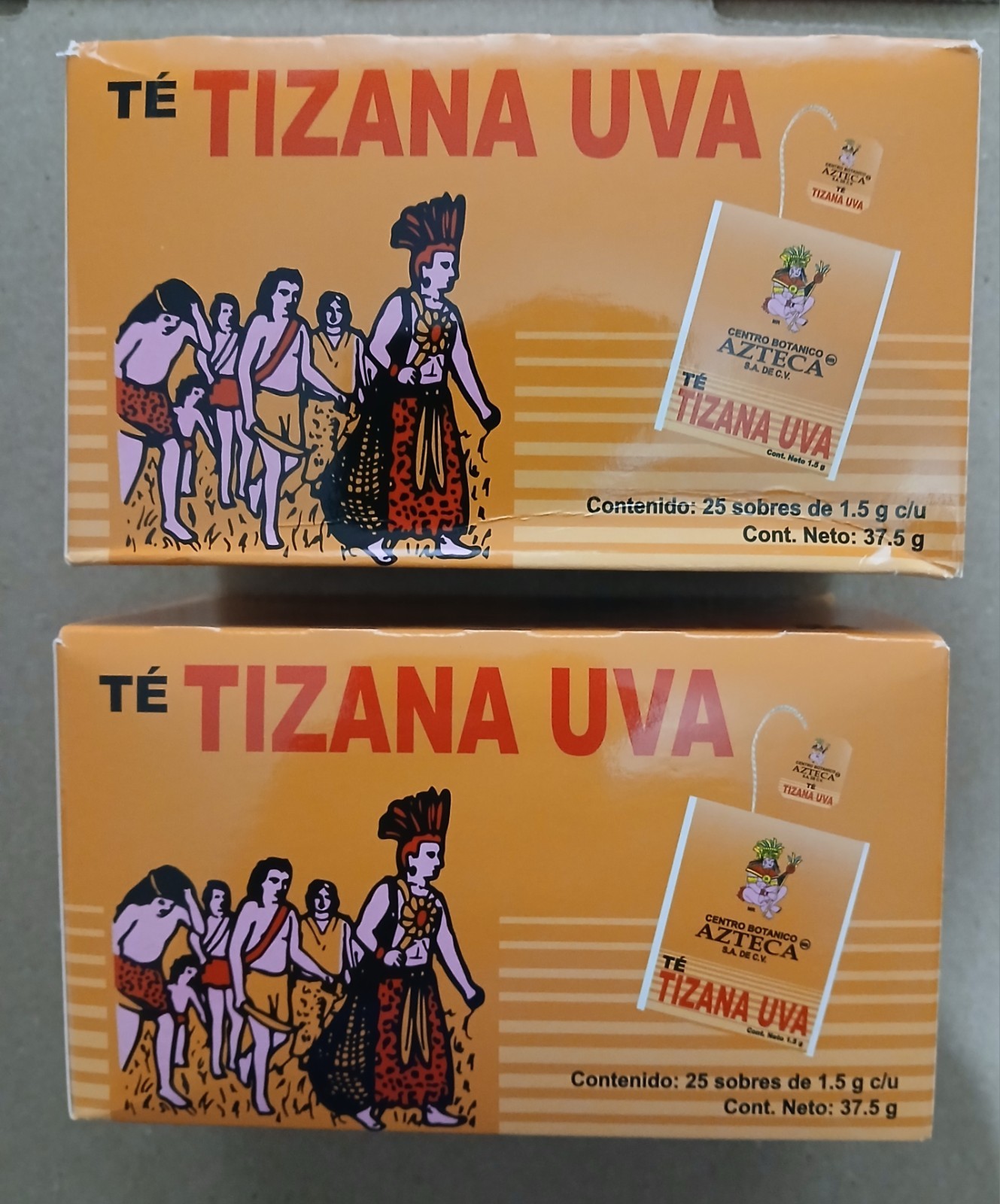 2X AZTECA TIZANA UVA TEA ( TE ) – 2 BOXES OF 25 TEA BAGS EACH – FREE SHIPPING