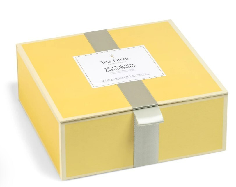Tea Forté, Large “Tasting Assortment” Tea Chest Gift Box of 40 Gourmet Teas