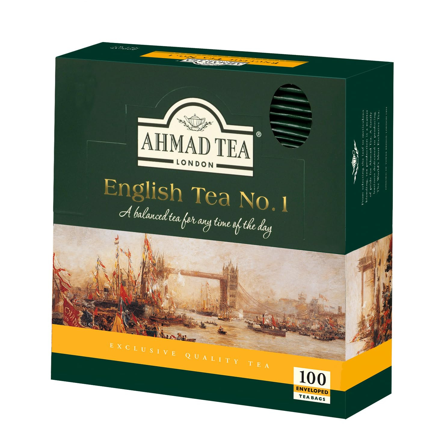 English No 1 Black Tea Bags With Bergamot Foil Enveloped 100 Ct Caffeinated