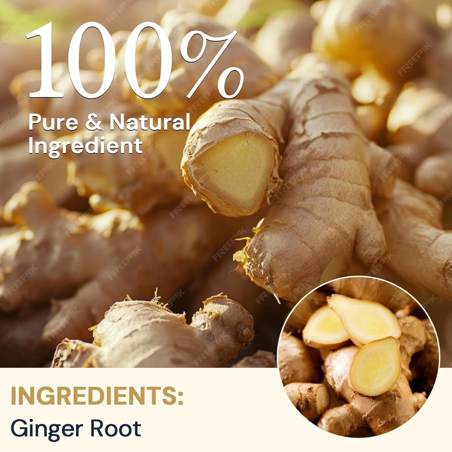 Ginger Root Herbal Tea – Caffeine Free, 50 Tea Bags