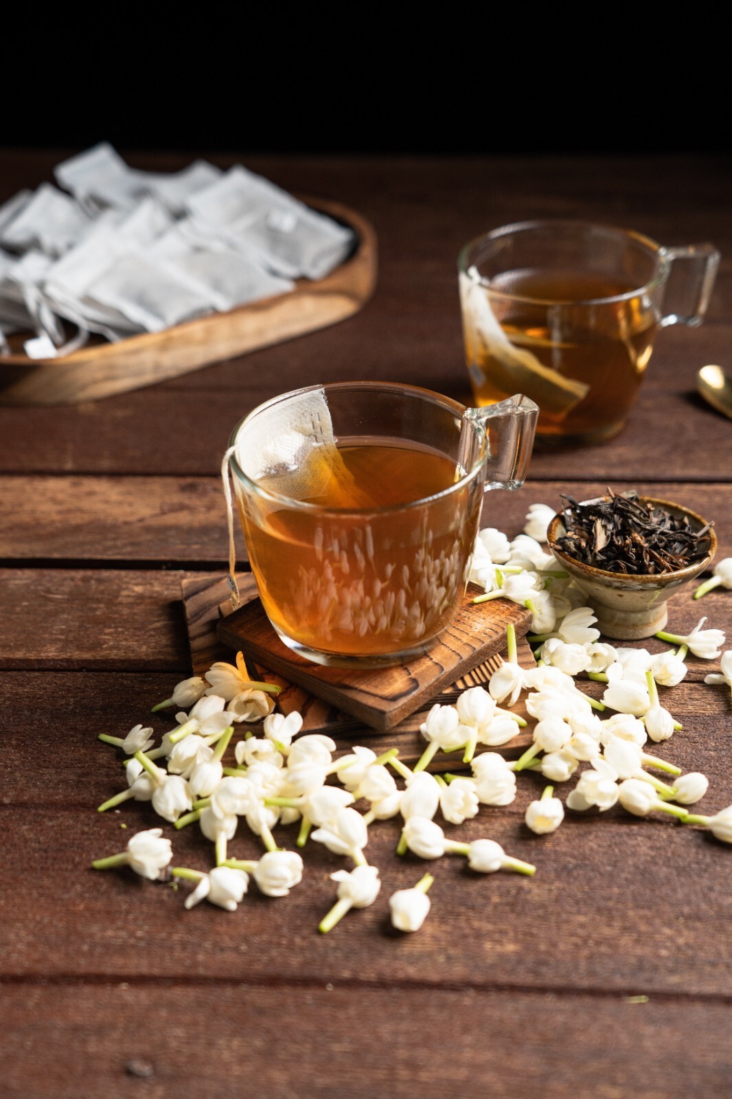 Thai Jasmine Tea Bags 1oz/25 Bags – Assam Black Tea Best Jasmine Blossom