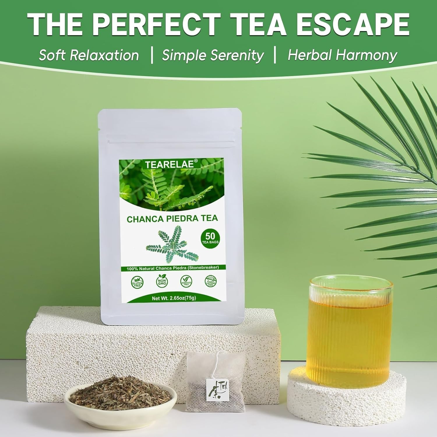50 Count Chanca Piedra Herbal Tea Bags | Gentle Kidney Support & Wellness