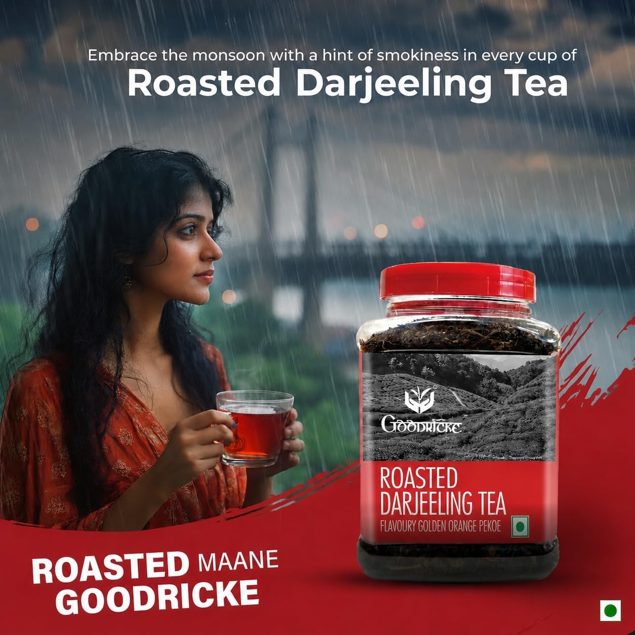 GOODRICKE Roasted Organic Darjeeling Tea 250 g Premium Black Loose Leaves Tea