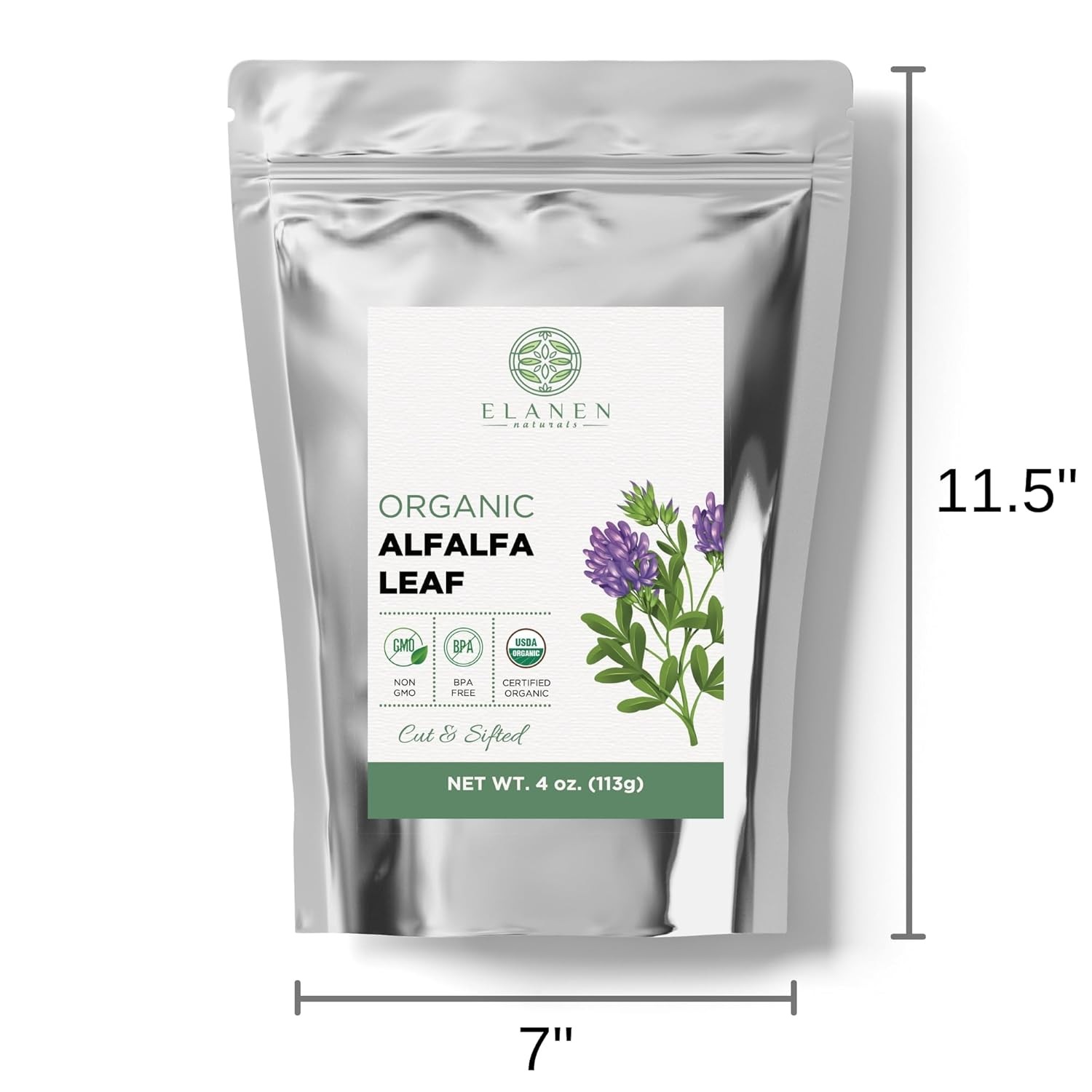 Organic Alfalfa Leaf 4 oz. (113g), USDA Certified Herb Loose…
