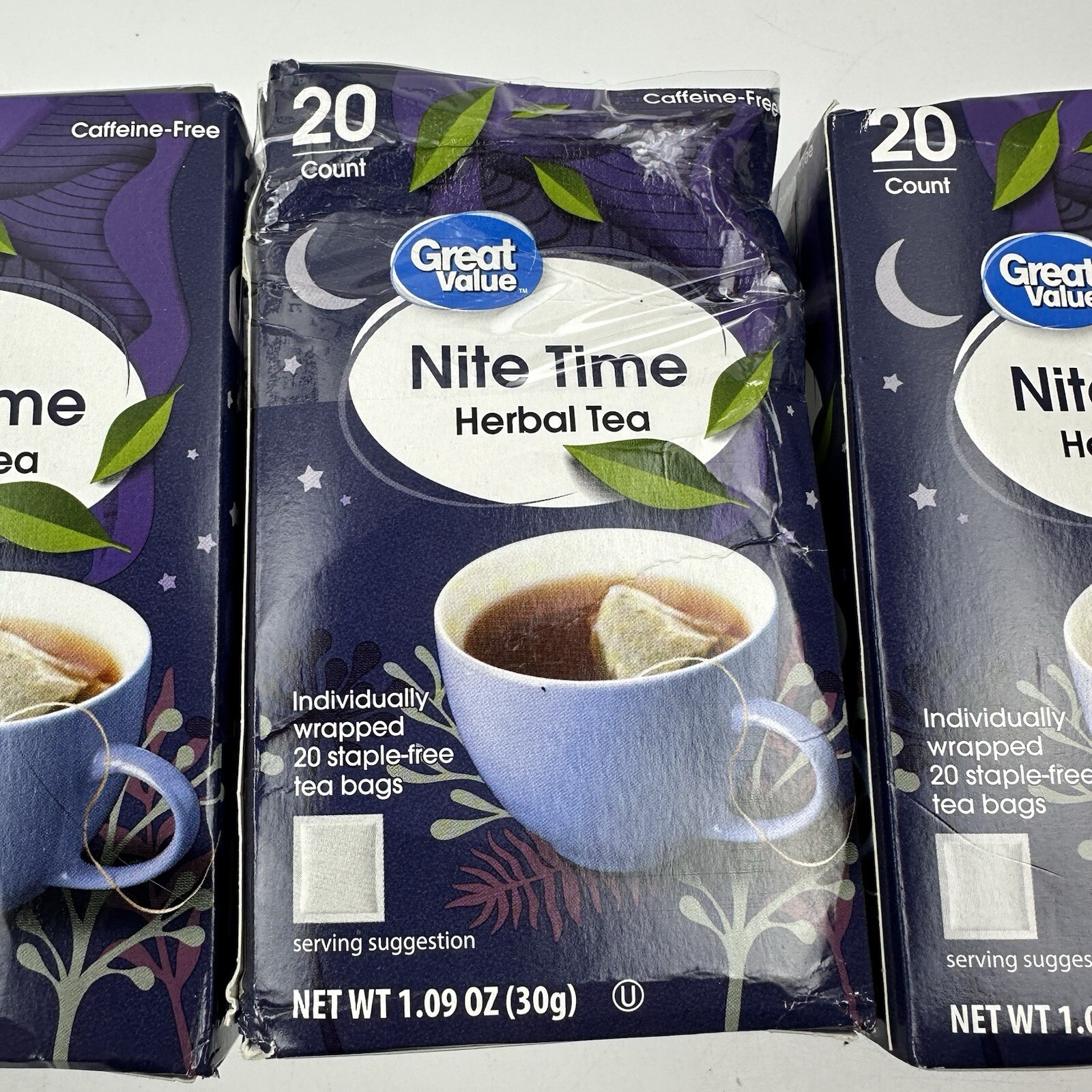 (3) Herbal Tea Bags -Nite Time 20 Tea Bags Per Box bb 11/2025 box damage