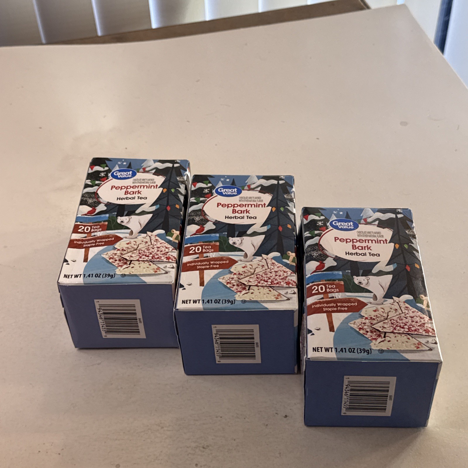 Peppermint Bark Herbal Tea Great Value Holiday Christmas Lot 3 Carob Spearmint