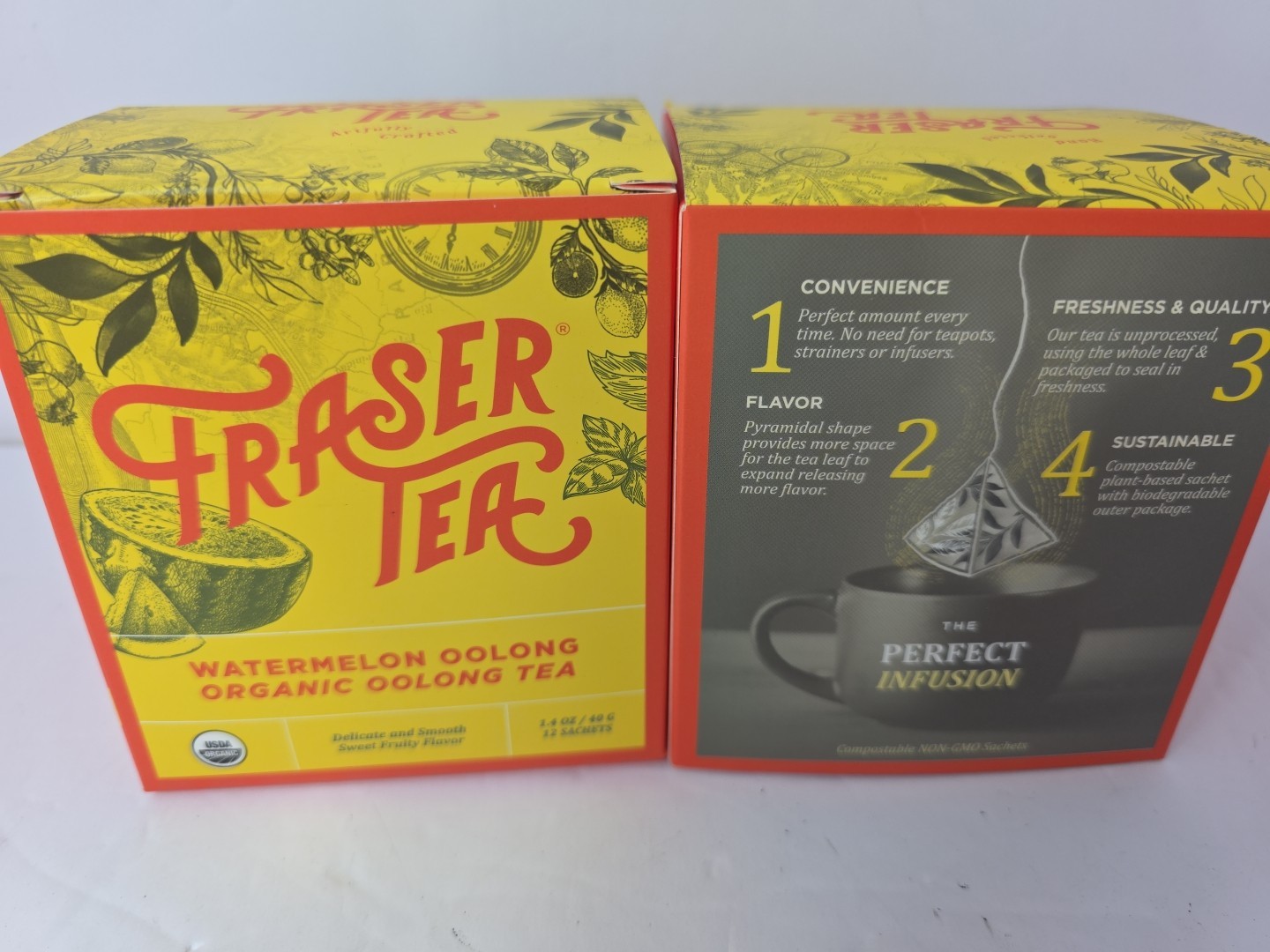 New 2 Boxes Fraser Watermelon Oolong Organic Tea 24 Sachets