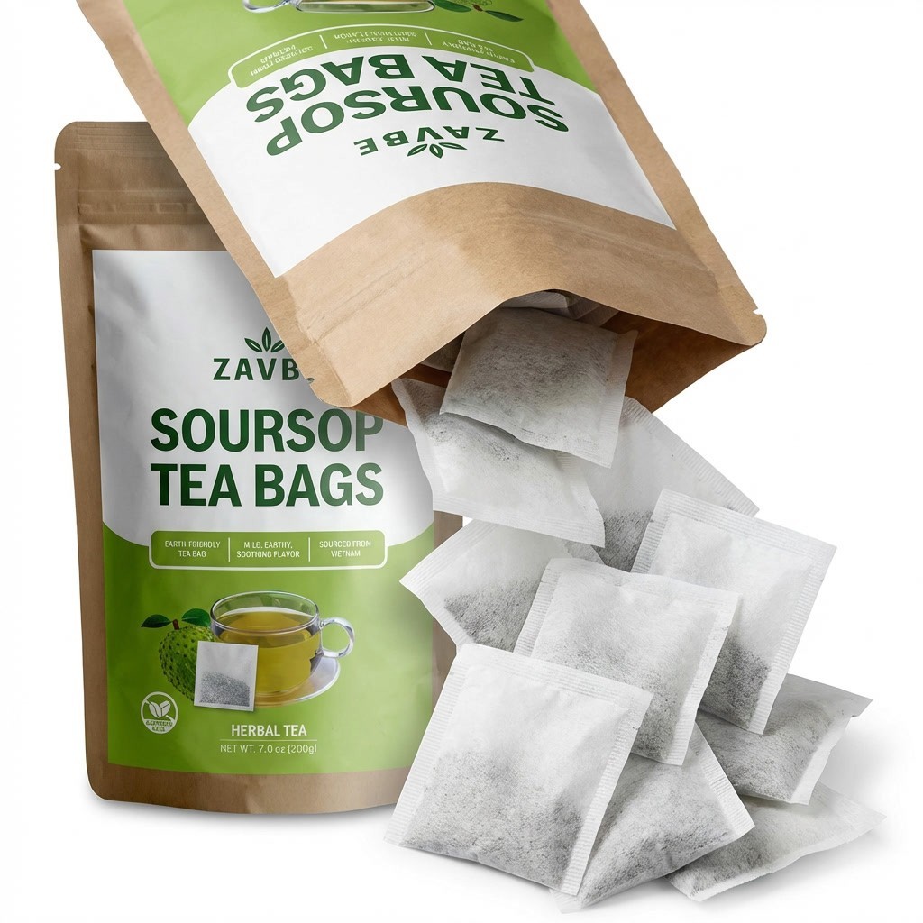 100 Soursop Tea Bags – Pure Soursop Graviola Tea | Caffeine‑Free Non‑GMO ZAVBE