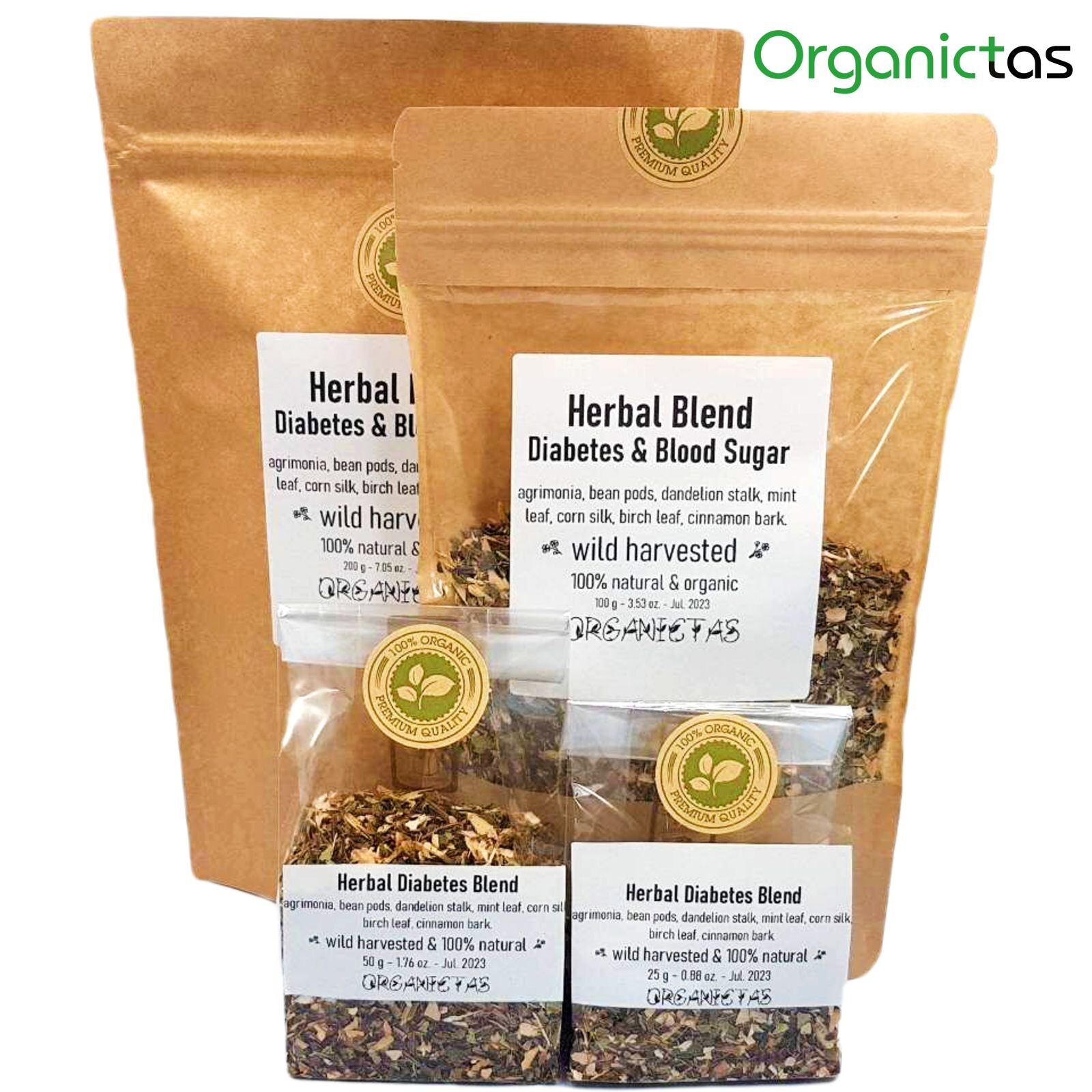 Organic Diabetic Tea – Herbal Tea for Blood Sugar – 7 Herbs Premium Quality