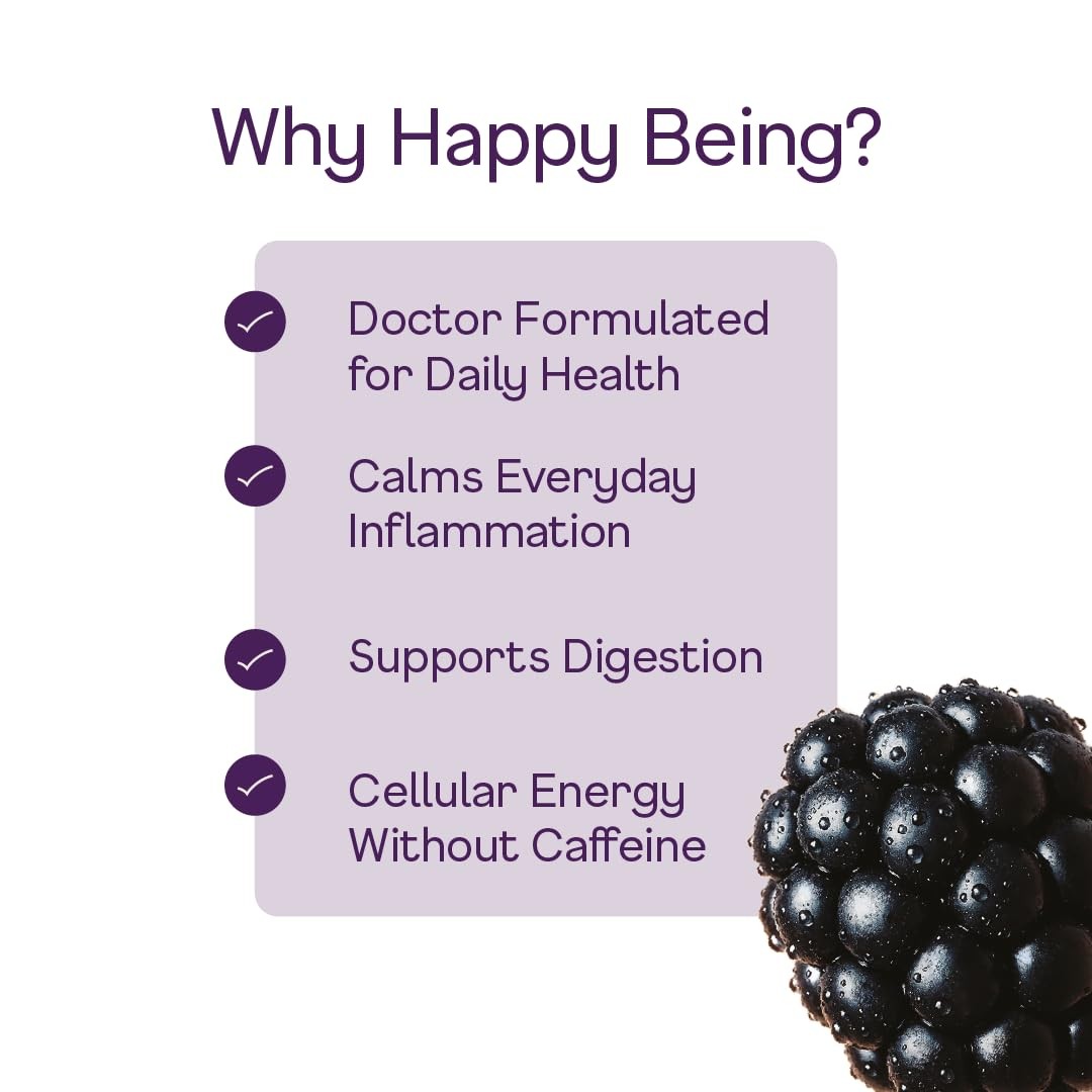 Happy Being Blackberry White Tea – Antioxidant & Polyphenol Rich, Infused wit…
