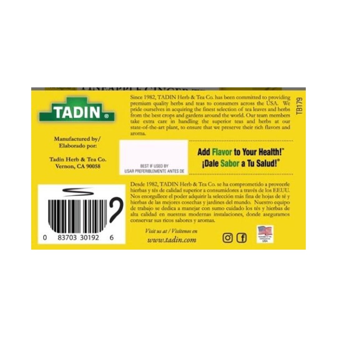 TADIN PINEAPPLE GINGER 24 BAGS 1.1oz