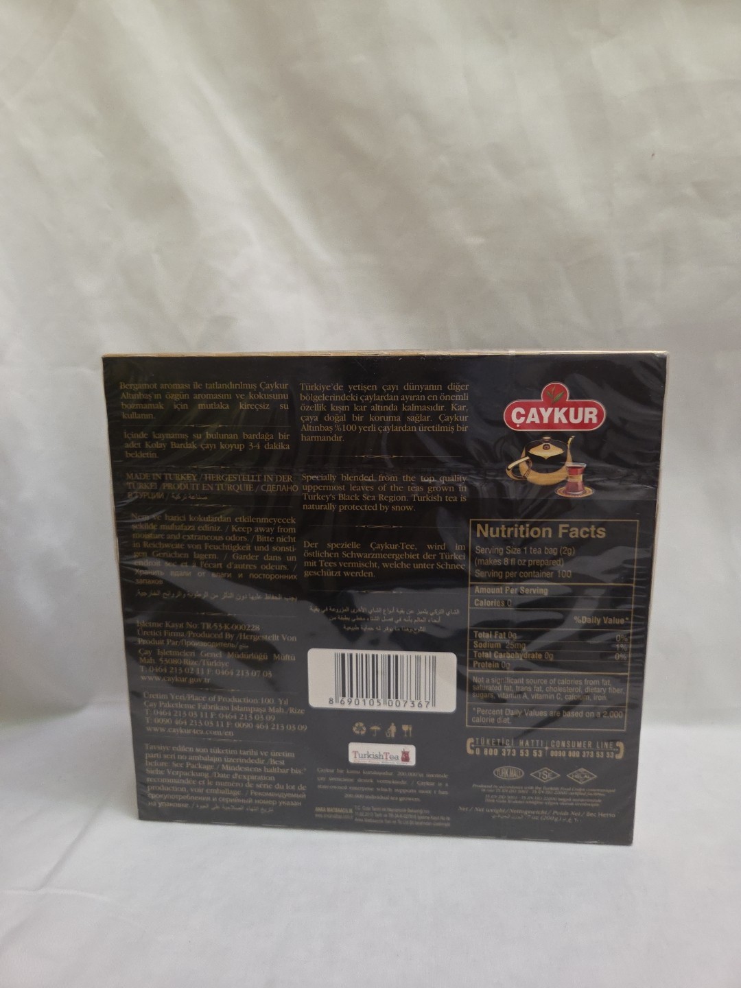 CAYKUR Altinbas Tomurcuklu , Kolay Bardak Cay 100 Teabags 200g/7.oz Exp:07/2026