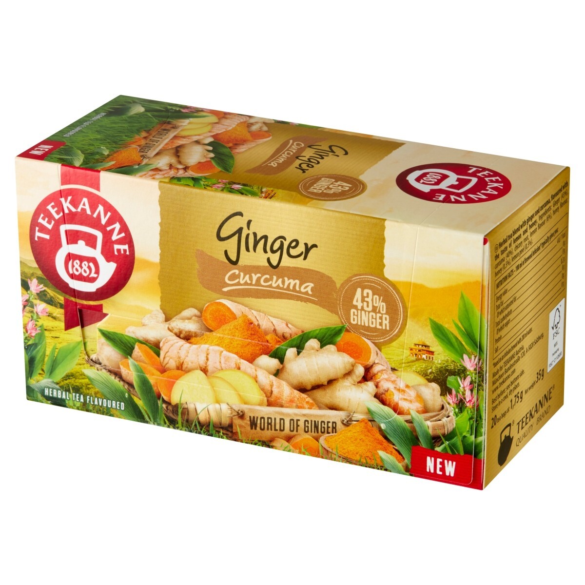 TEEKANNE Herbal Tea Ginger Curcuma 20 x 2.0 g from Poland