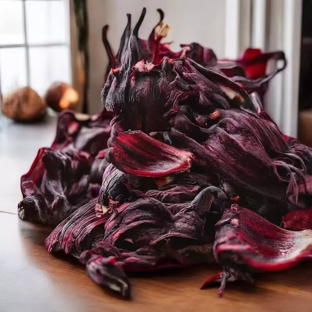Dried Hibiscus Flowers Cut & Sifted, Flor de Jamaica, Hibiscus Tea Jamaica 200g