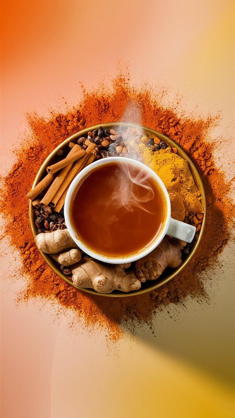 Wissotzky Tea Ginger Turmeric Spiced Chai – Pack of 50 Tea Bags