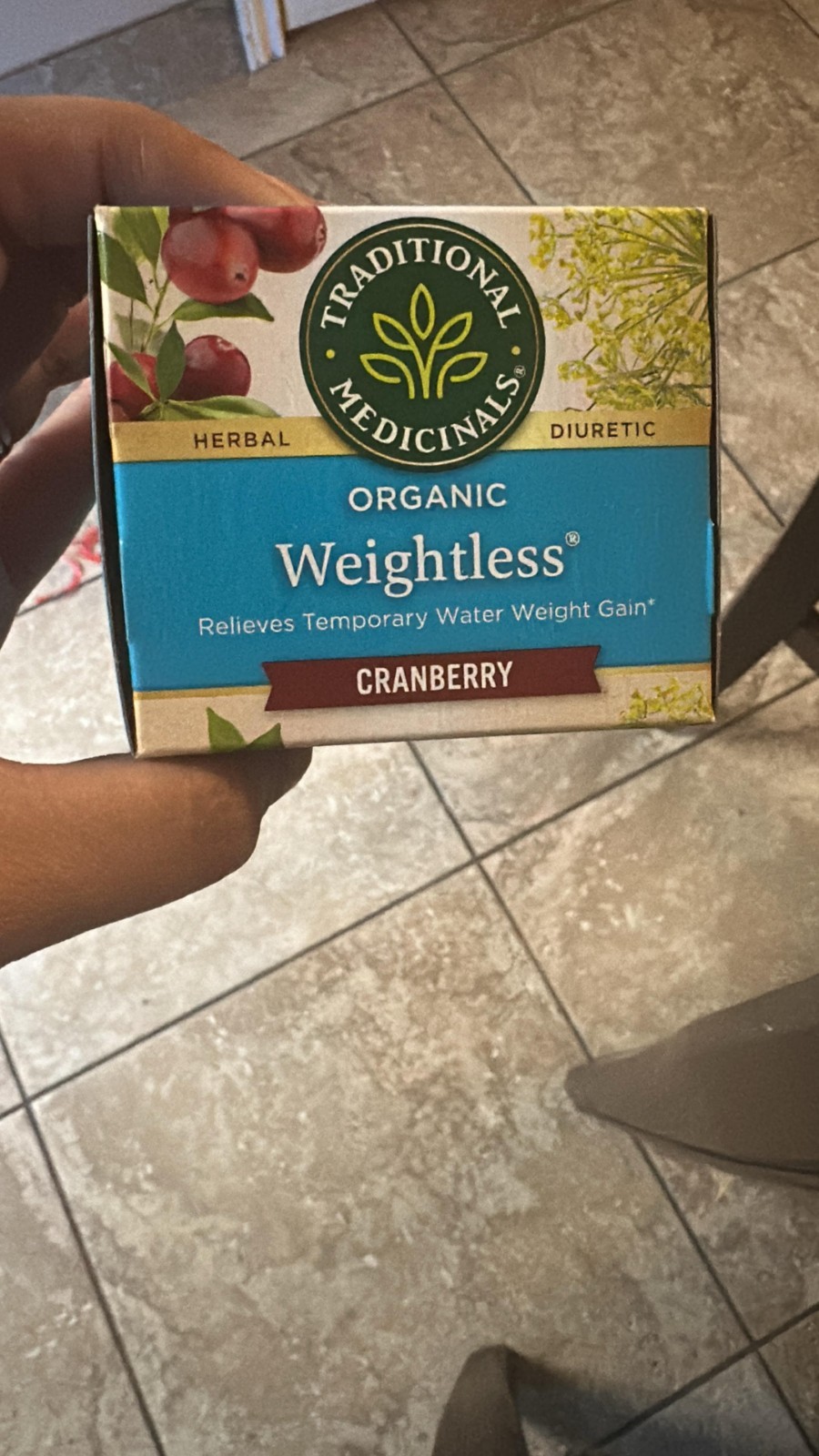Traditional Medicinals Organic Weightless Cranberry Herbal Tea 16 Bags