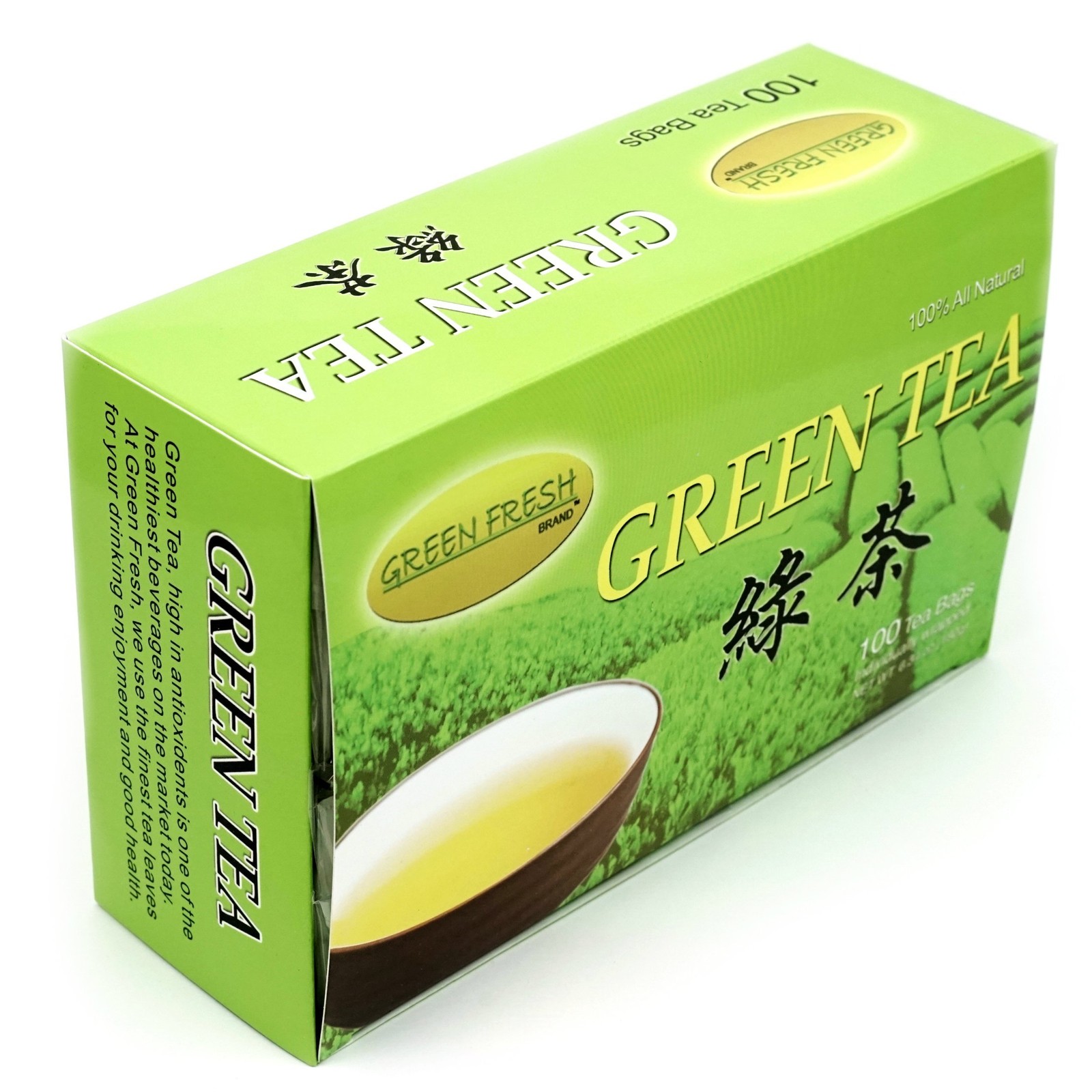 100% Natural Premium Green Tea, 100 Count of Tea Bags net wt 6.34 oz (180g)