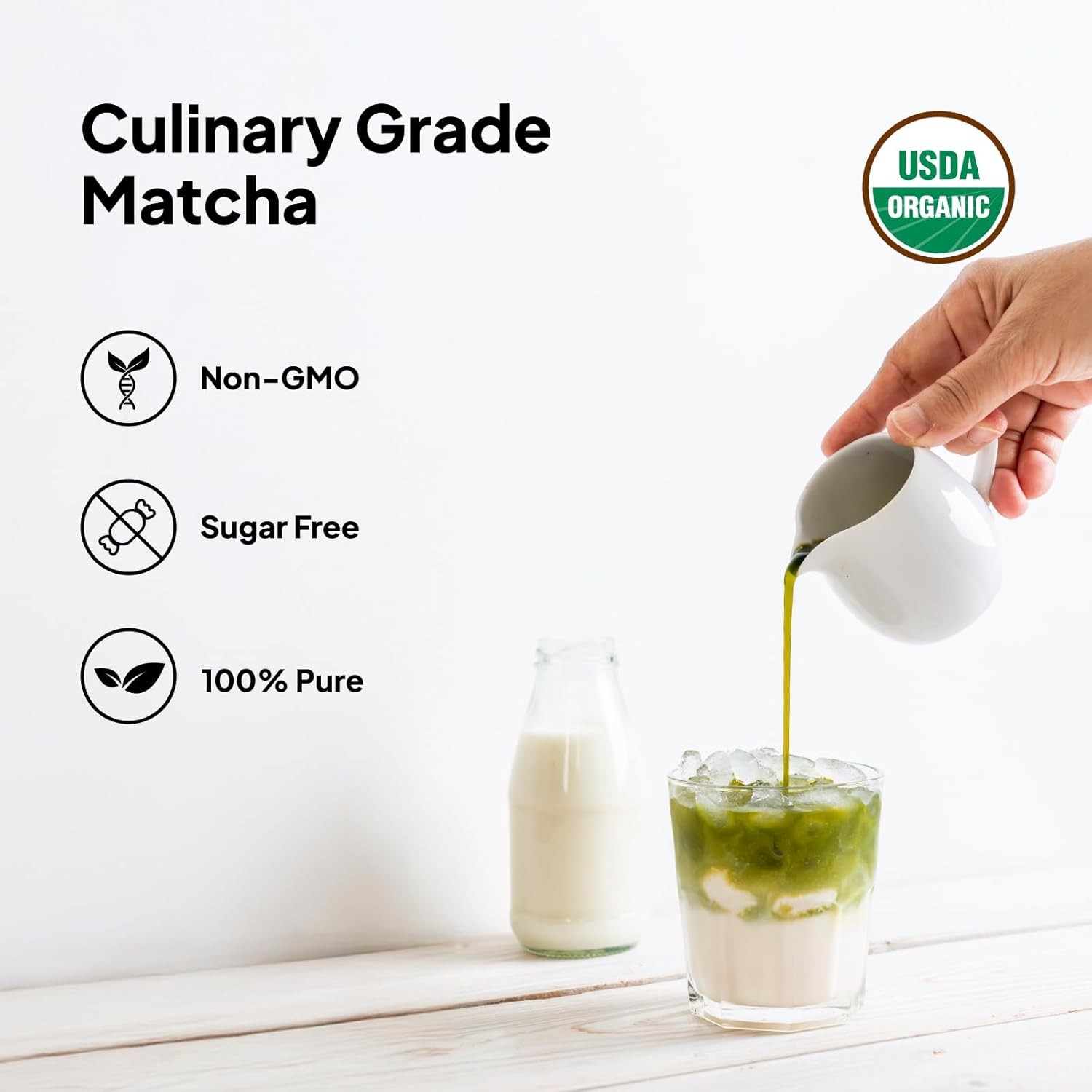 Premium Organic Matcha Powder Culinary Grade Sugar-Free Matcha Green Tea Powder