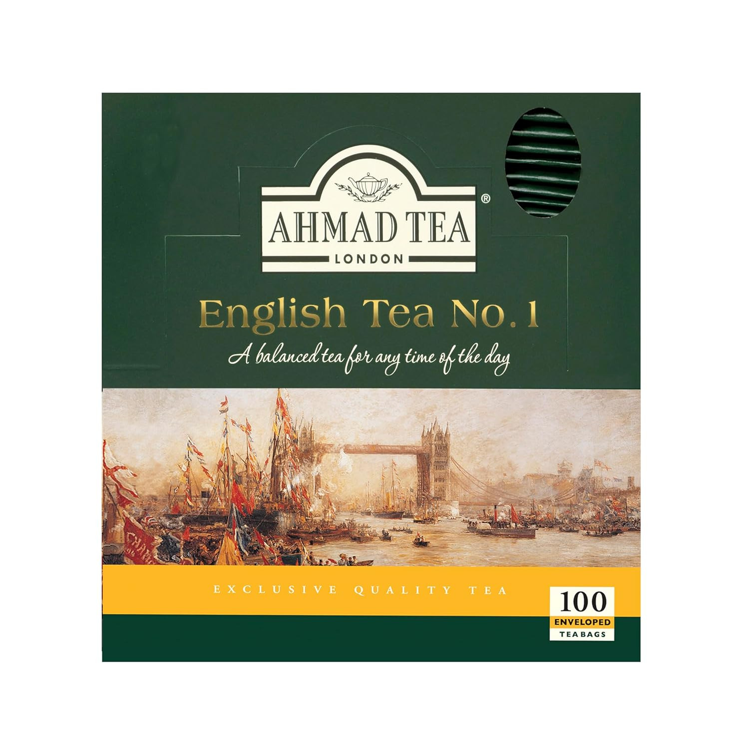 English No 1 Black Tea Bags With Bergamot Foil Enveloped 100 Ct Caffeinated