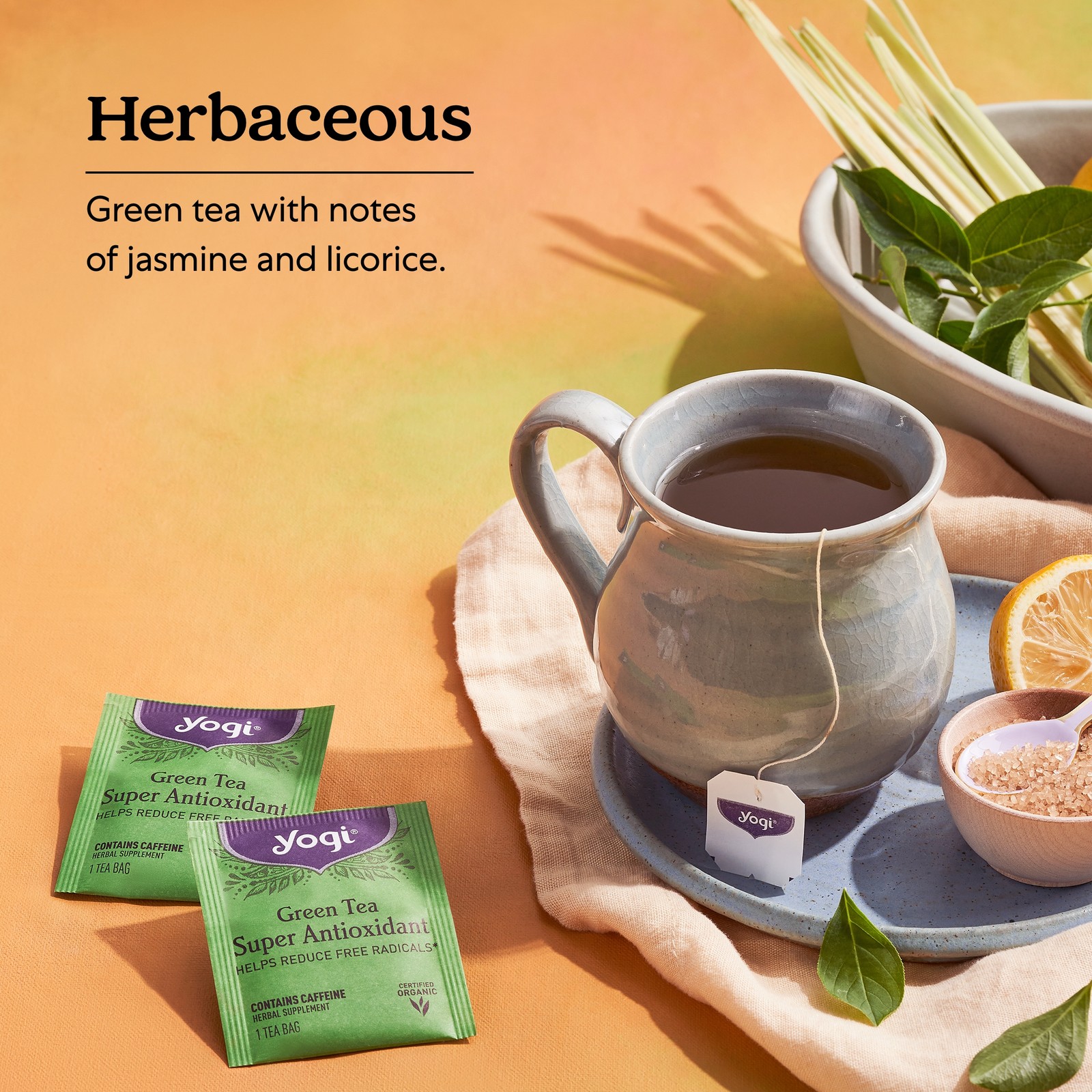 Yogi Tea – Green Tea Super Antioxidant (4 Pack) Caffeine – 64 Organic Tea Bags