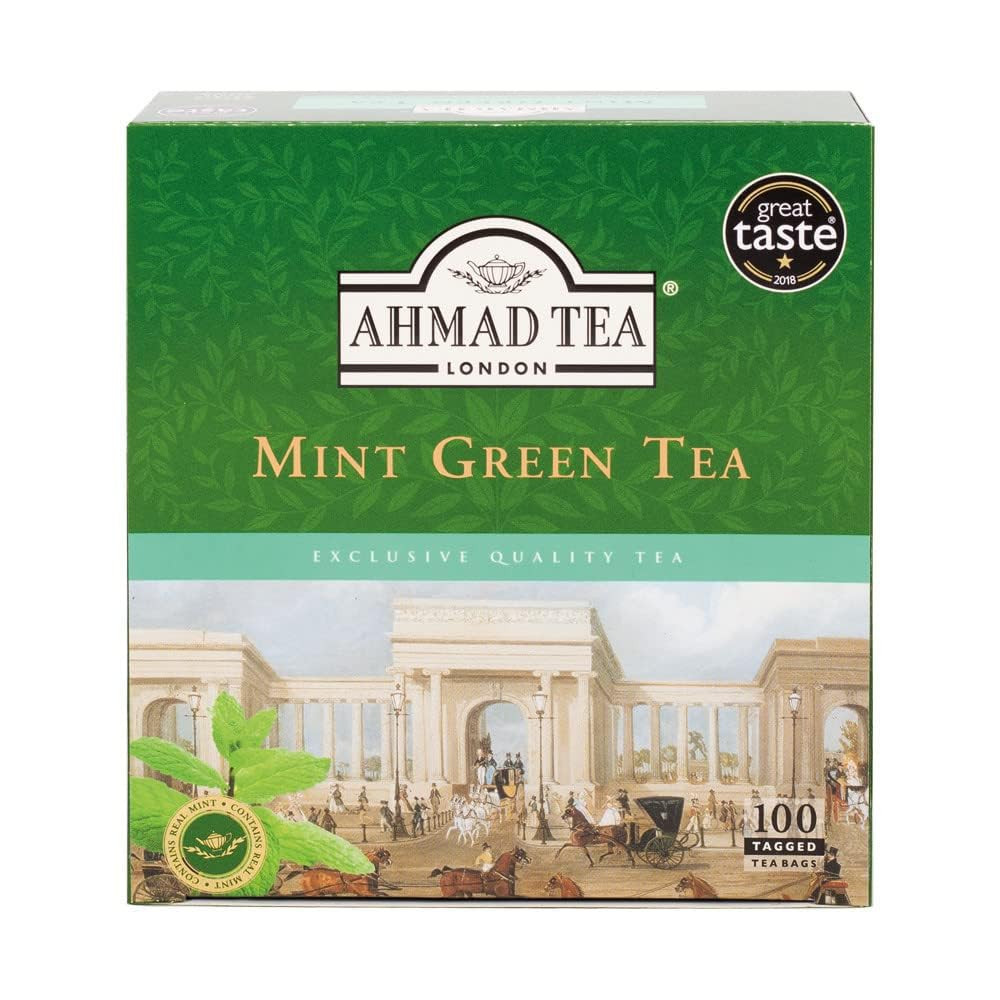 Mint Spearmint Green Tea Bags, 100 ct – , Caffeinated & Sugar-Free