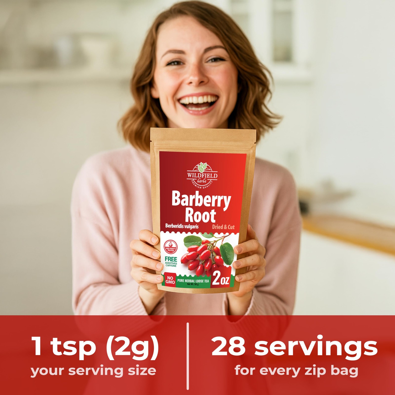 2 oz. Barberry Root Herbal Tea (Berberis vulgaris) – 56g Dried 2 Ounce