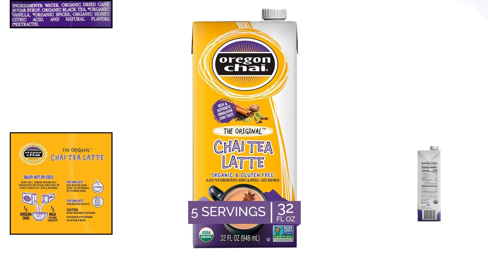 Instant Culinary Delight: 32 Fl Oz Chai Concentrate for Lattes