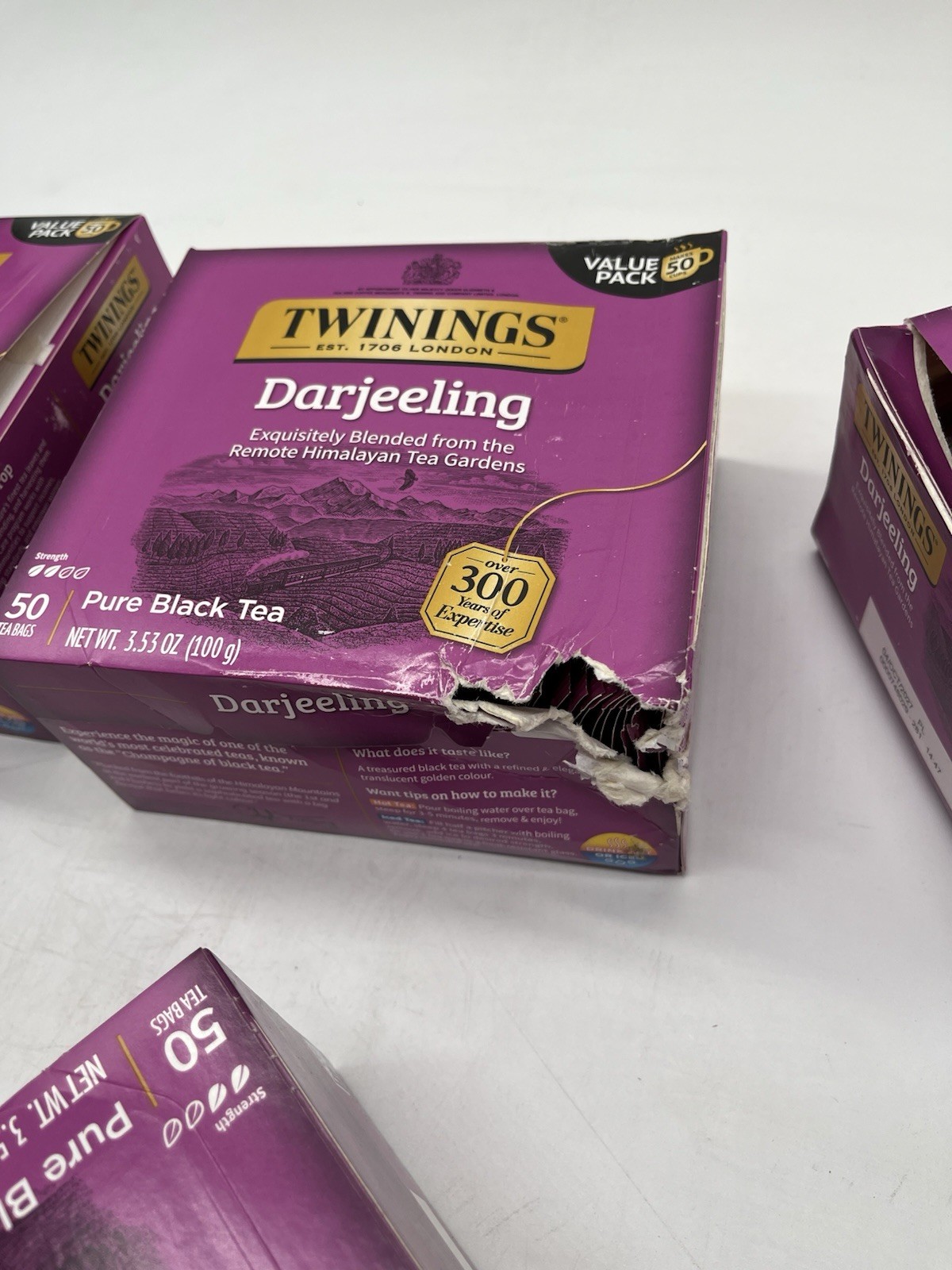 Twinings Darjeeling Tea 250 Bags 5x50ct Box Damage