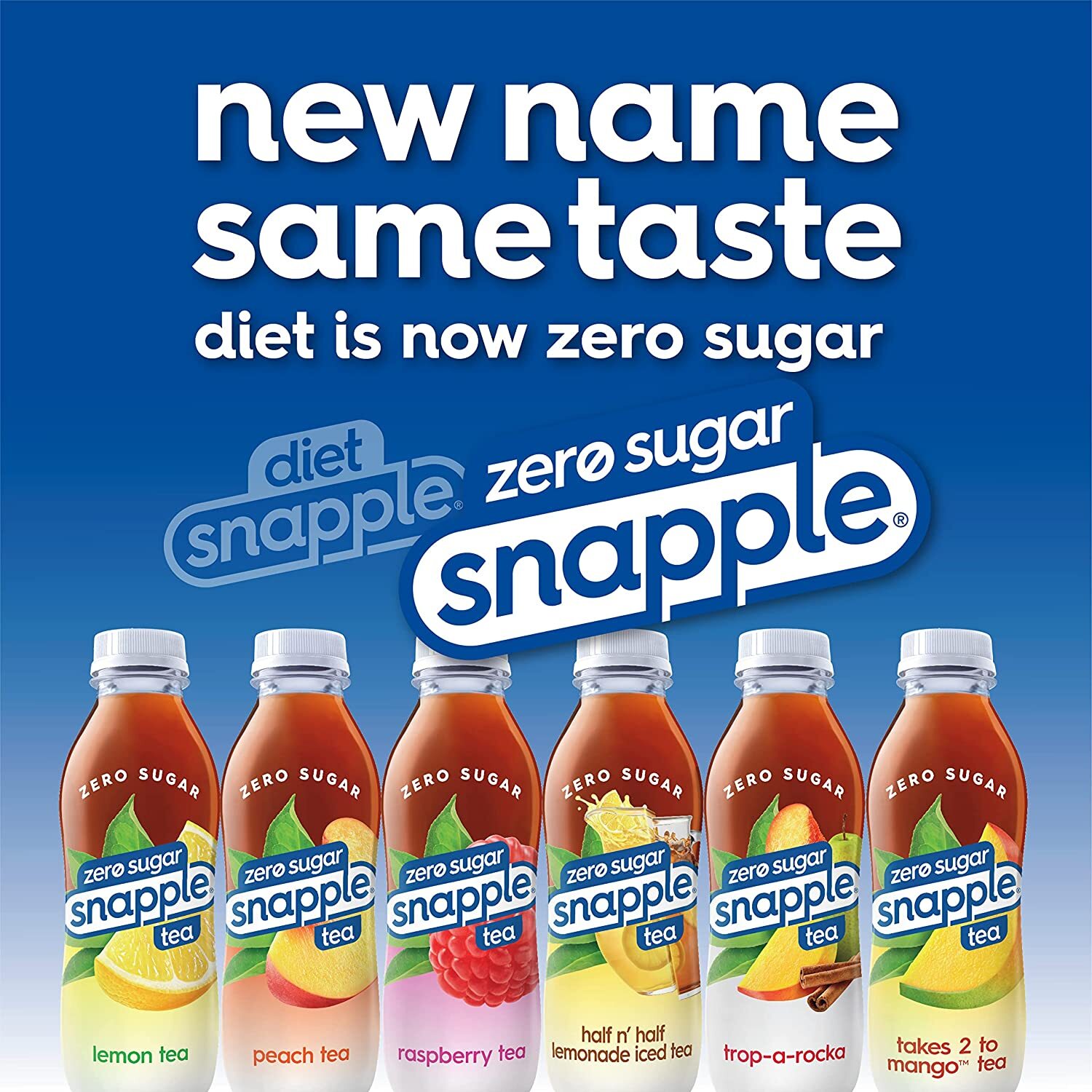 Snapple Zero Sugar Diet Half n’ Half Lemonade Tea 16 oz Bottles (Pack Of 6)