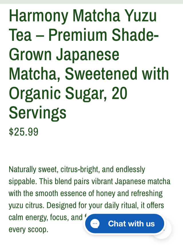 Harmony Matcha Tea Sealed NEW Sachets Lavender Vanilla Strawberry & Yuzu Honey