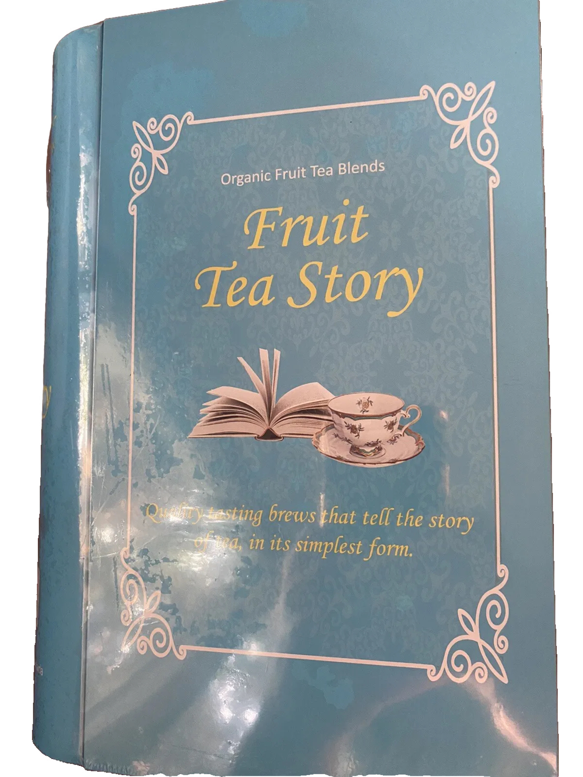 Touch Organic Tea Blends FRUIT TEA STORY Tin Book 60 Pages Elegant Tea Gift ☕️