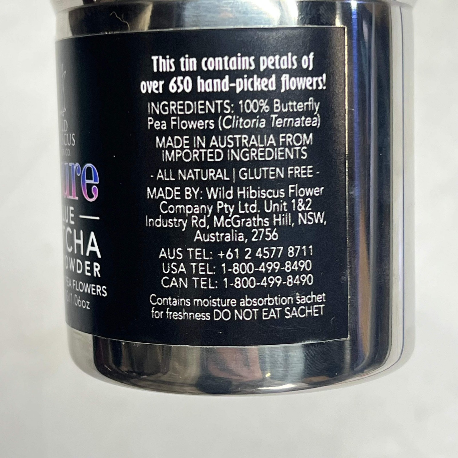 WILD HIBISCUS FLOWER Butterfly Pea Flower Blue Matcha Tea Powder 1.06oz BB 08/|2