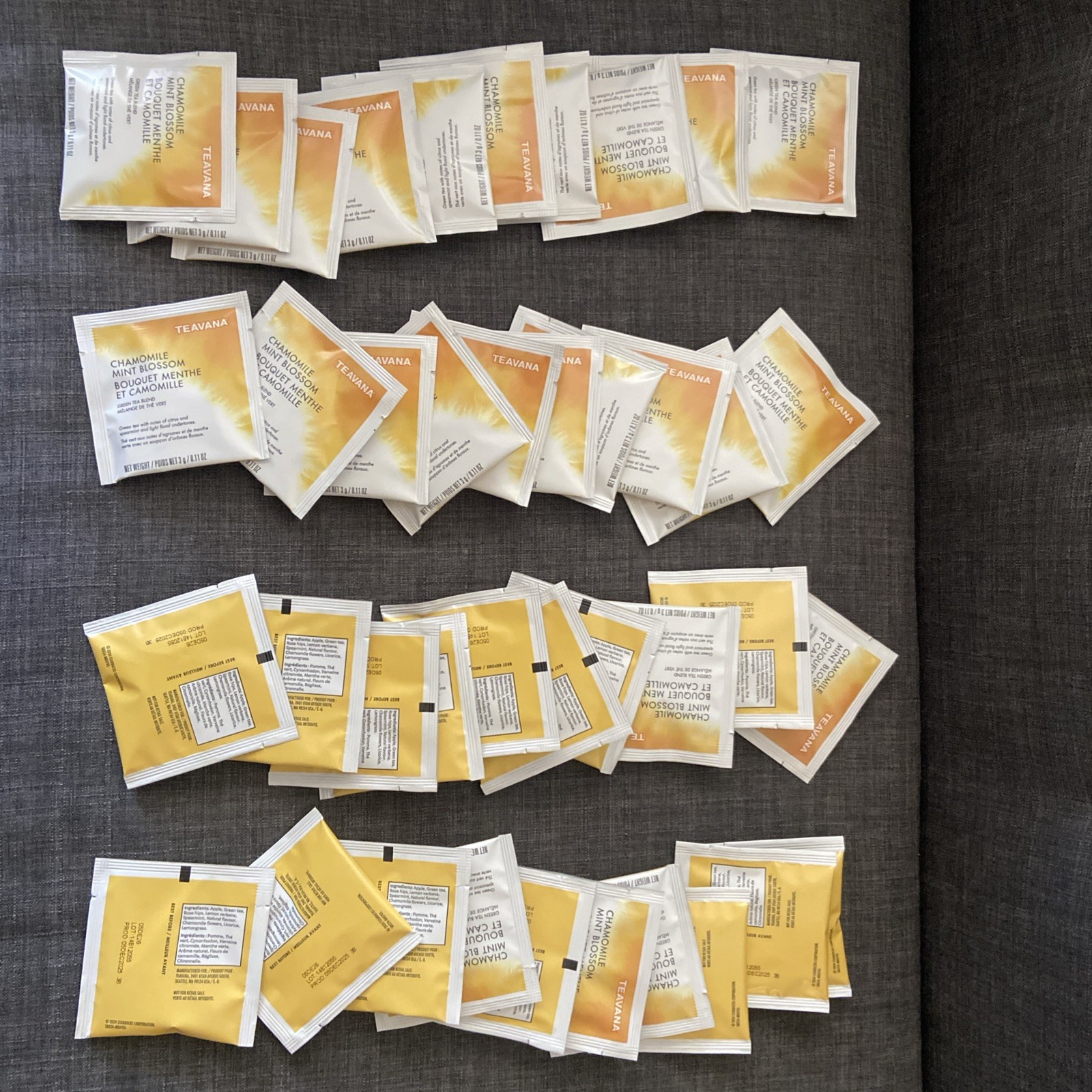 Starbucks Teavana Tea Sachets Chamomile Mint Blossom Herbal Pack of 40 sachets