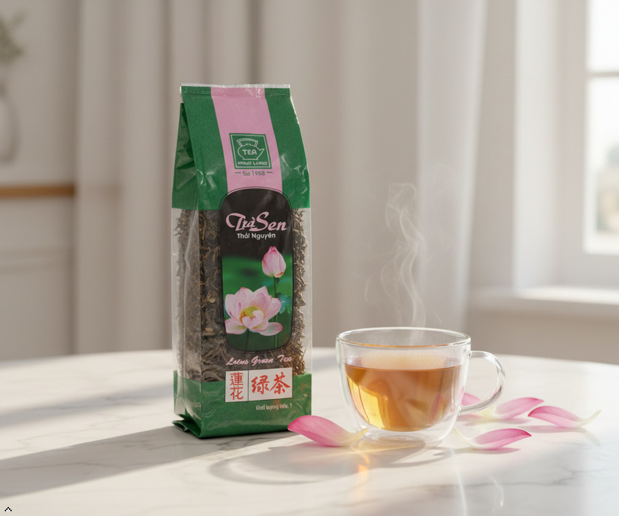 Phuc Long Tea Loose Leaf Lotus / Green / Jasmine Thai Nguyen Vietnamese 100G