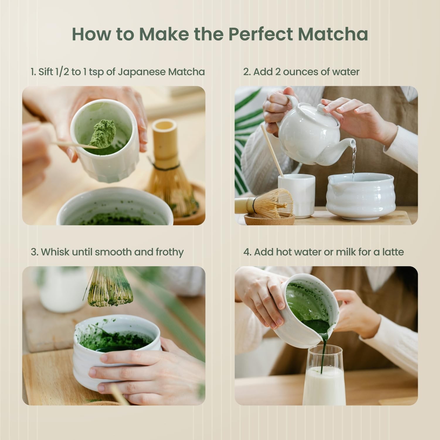 Japanese Matcha Green Tea Powder – Ceremonial Grade – Premium Finely Ground G…