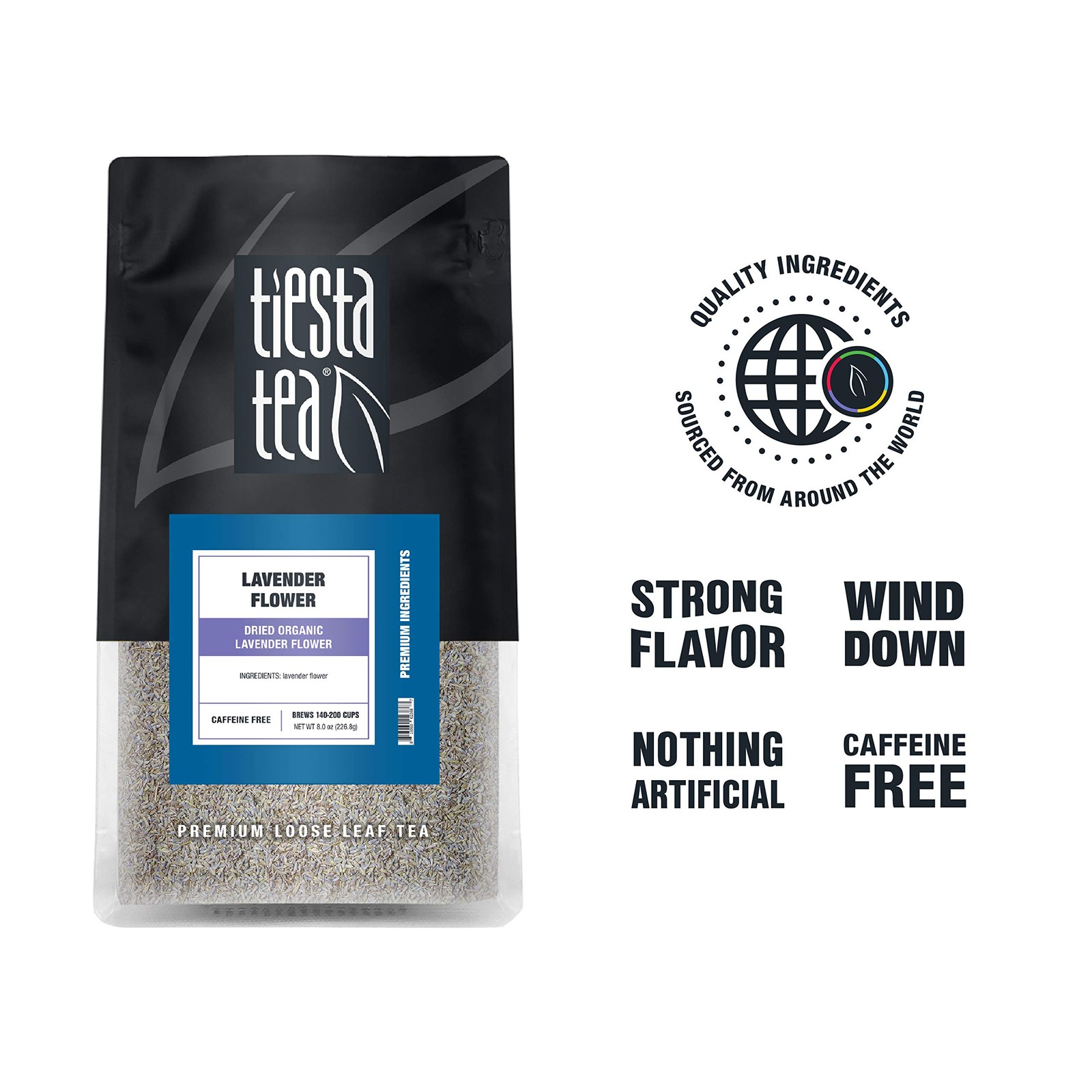 Organic Lavender Flowers Loose Leaf Tea 200 Cups Premium Brew Pouch