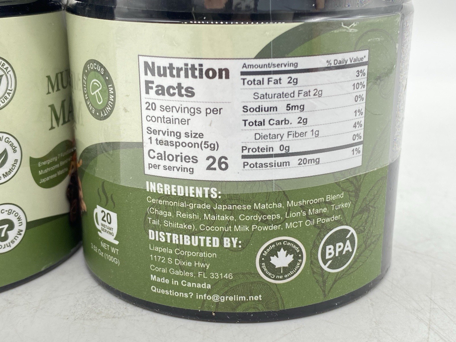 Gremlin Matcha Mushroom Powder – Lot of 3 – 20 Servings Each