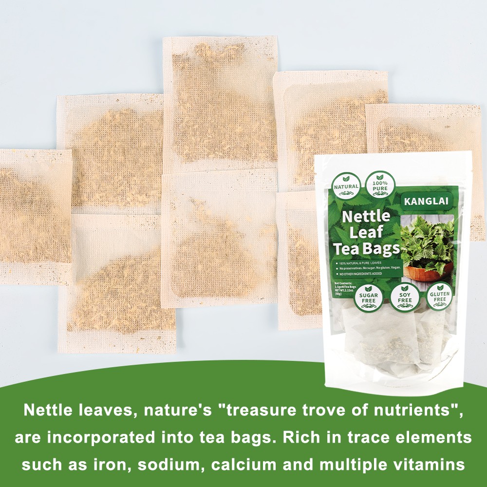 Nettle Leaf Tea Bags Mega Pack (40) Premium Caffeine-Free Herbal Leaf Tea Bags