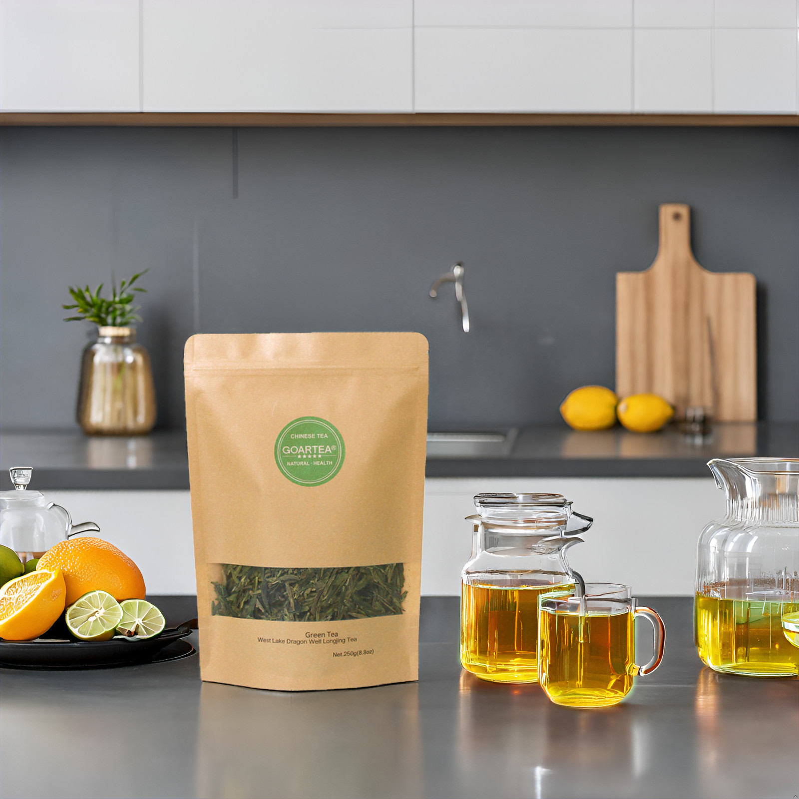 GOARTEA Xihu Longjing Dragon Well Long jing Green Tea Chinese Spring Loose Leaf